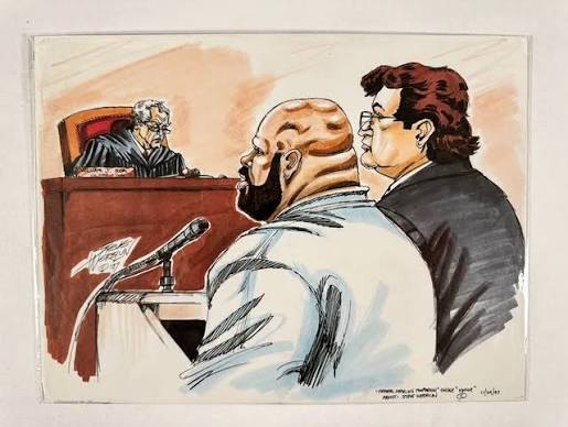Marion Suge Knight in court with attorney